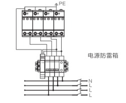 T1型电源防雷箱 接线图