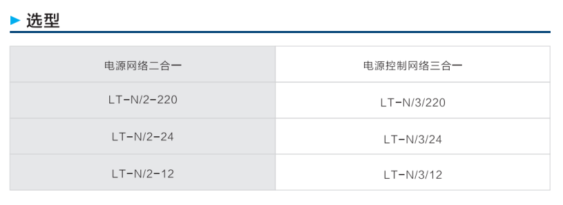 LT-C-2电源控制二合一防雷器选型